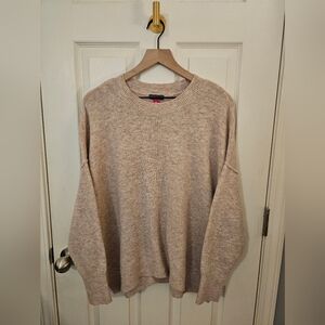 Vince Camuto Tan Crew Neck Sweater Soft Knit